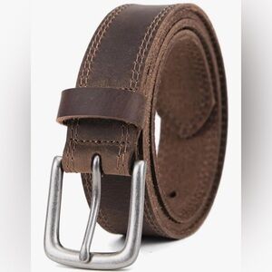 Classic Brown Leather Men's Belt - Unbranded